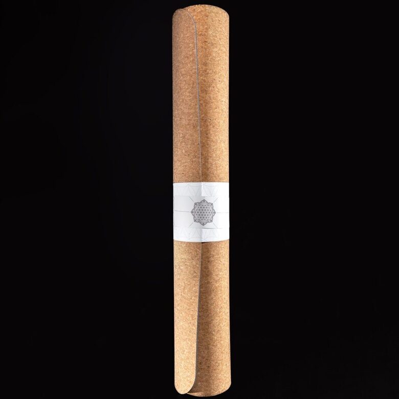 Пробковый коврик для йоги ЦВЕТОК ЖИЗНИ 4 мм