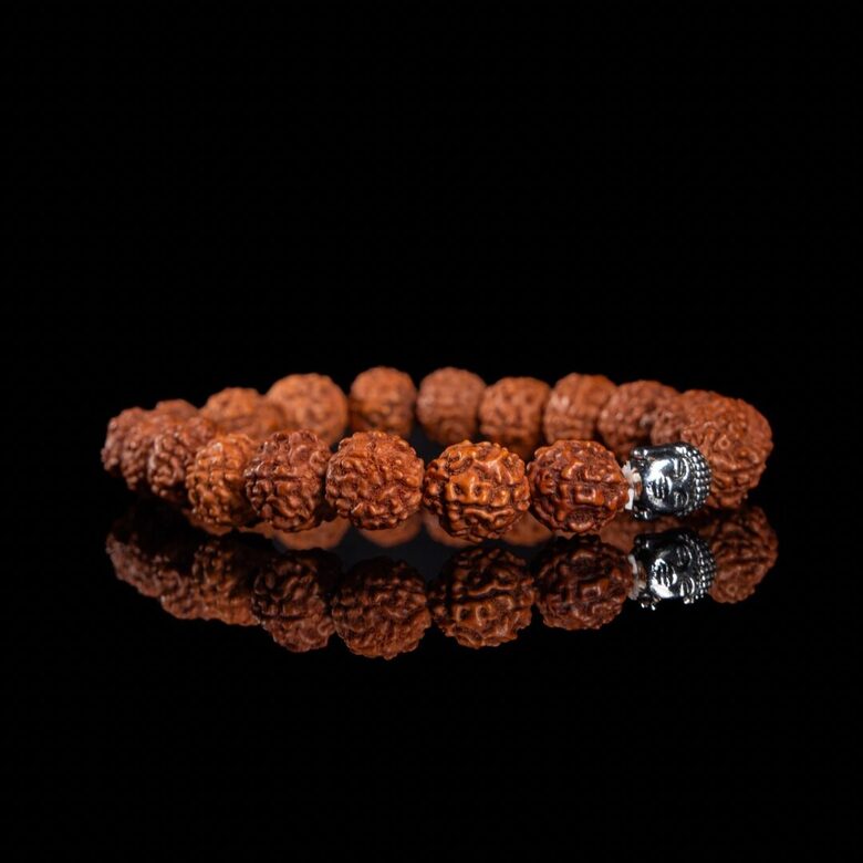 Браслет из РУДРАКШИ БУДДА, Ø 7–8 мм