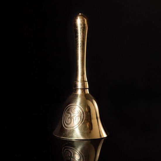 Misiņa zvaniņš ar OM simbolu Ø4 cm