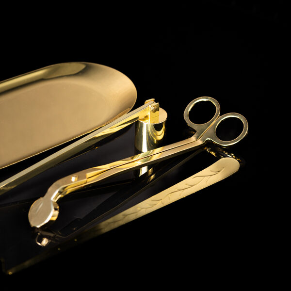 Elegants sveču kopšanas komplekts ZELTS